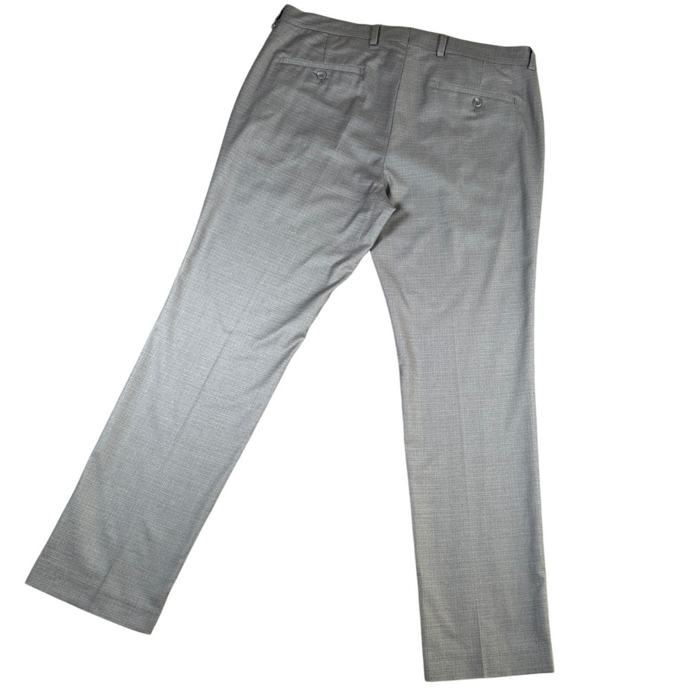 Kenneth Cole Reaction Techni-Cole Mens 36x30 Grey Crosshatch Dress Pants Busines - Picture 3 of 8